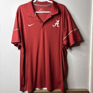 University of Alabama Nike Dri-Fit Mens Polo Sz XXL Crimson Tide Size Large